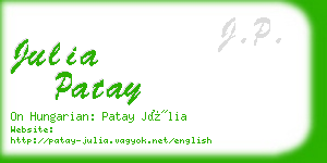 julia patay business card